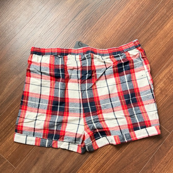 NWT PRETTYLITTLETHING Navy Plus Checked Long Pyjama Shorts - Picture 4 of 5